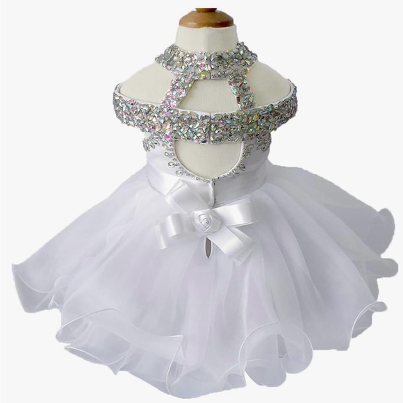 Jennifer Wu Baby Girl Pageant Dress with matching hairbow - Picture 5 of 6